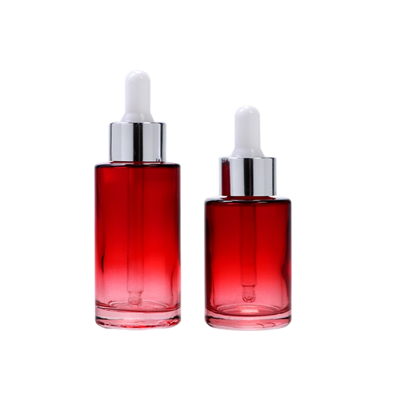 30ml 40ml Gradient Červené kosmetické skleněné kapací lahvičky
