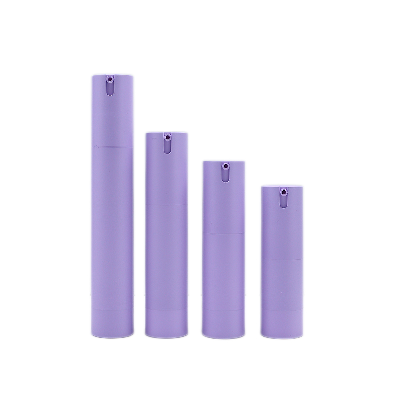 10ml 15ml 20ml 30ml Lisovací fialová kosmetická bezvzduchová láhev ve tvaru U